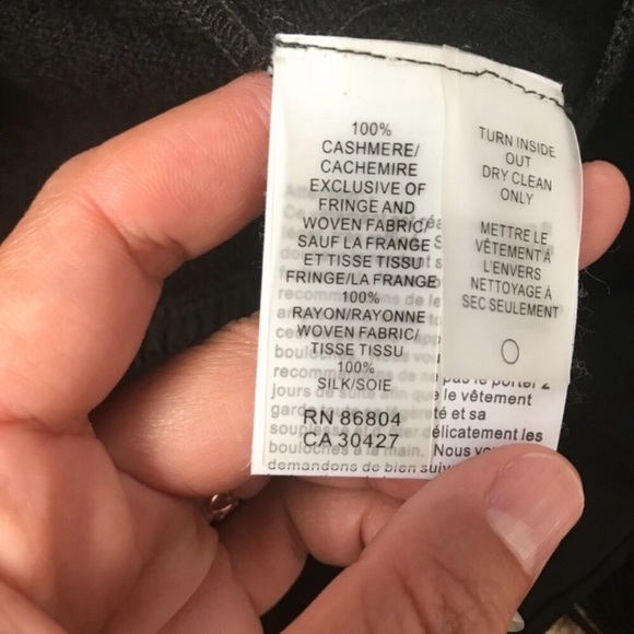 100% Cashmere turtle Sweater top Black Sz … - Picture 8 of 8